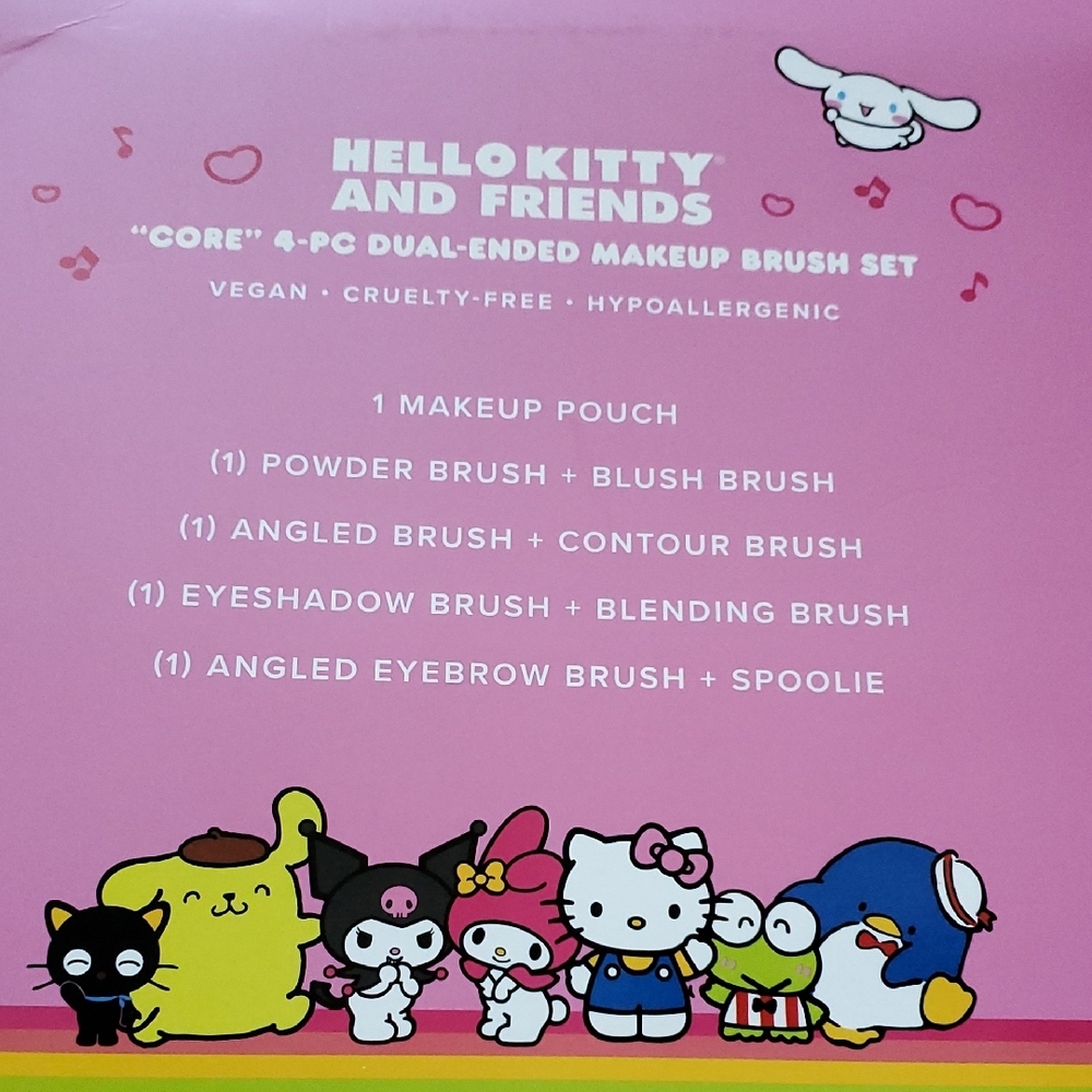 🆕️ SANRIO "CORE" 4-PC DUAL-ENDED MAKEUP BRUSH SET 💕 - Picture 6 of 7